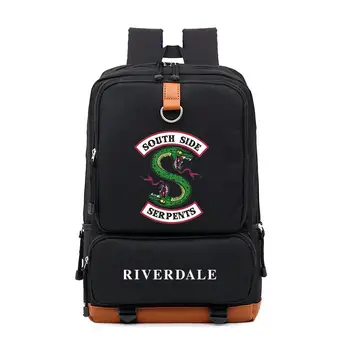 Jaunu TV Riverdale Dienvidu Pusē Čūskām Mugursomas Students Skolas Soma Bookbag Bērniem, Pusaudža gados, Ceļojot Plecu Somas Dāvanu