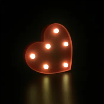 Jaunums 3D Romantisks Mīlestība, Sirds Formas LED NightLight Skaisto Kāzu Mājās Ziemassvētku Puse, Guļamistaba Rotājumi Valentīna Diena Dāvanu
