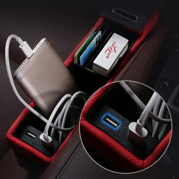 Jaunā Universal USB Car Seat Aiza Uzglabāšanas Kaste Piederumi Mercedes Benz A180 A200 A260 W203 W210 W211 W204 AMG C E S CLS