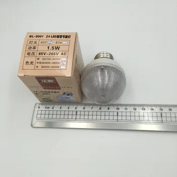 Karstā pārdošanas 10PCS LED Prožektoru gaismā 1.5 W E27 LED Spuldze AC 85.V-265V Bombillas LED Lampa Prožektors LED 24 Neitrālas baltās 3800-4800K