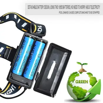 LED Darba Lukturi 12000 Lm USB Lādējamu Ūdensdrošs kabatas Lukturītis Ar Nolaižamu priekšējo Lukturu Āra Tūrisma Pārgājieni