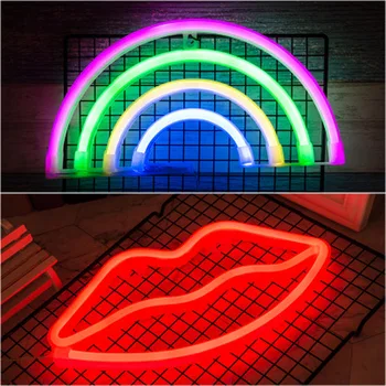 LED Neona Zīme, Nakts Apgaismojums, Lūpas Mākonis Lampas Sienas Dekors Gaismas USB ligzda Iekštelpu Apdare, Kāzu svinības, Telpas mīlestība, romantiska