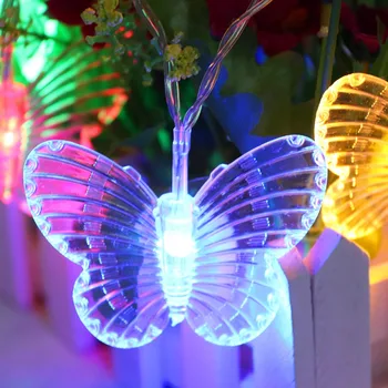 LED String Light Tauriņš Vainags Fiary Gaismas Iekštelpu Āra Dārza svētkus, Ziemassvētku, Kāzu Dekorēšana USB Gerlyanda IQ