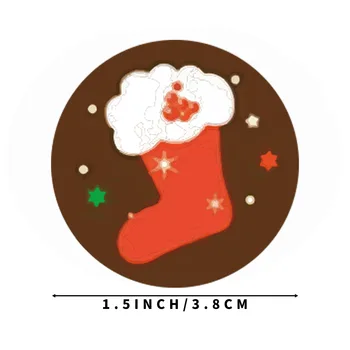 LITZY 500pcs Ziemassvētku Uzlīmes, Zīmogu Etiķetes Klāt Iepakojuma Sniegavīrs Apdare Apaļas Uzlīmes Stacionāro Piederumi