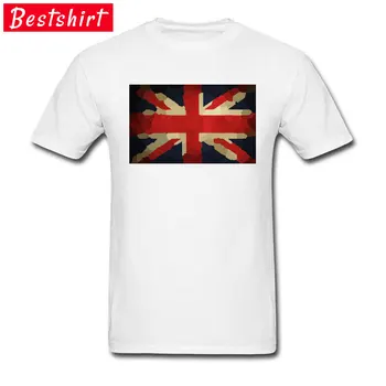 Lielbritānijas Karoga Retro Stila Balts T Krekls /Rudens sporta Krekls Street Workout Freddie Mercury Apaļā Apkakle AK T Vīriešiem
