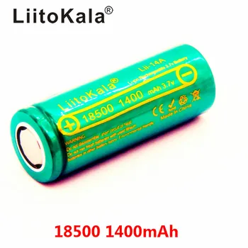 LiitoKala Lii-14A 18500 1400mAh, atkārtoti uzlādējams litija akumulators 3,7 V spēcīgu gaismas lukturīti anti-gaismas speciālā litija mīklā