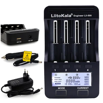 LiitoKala Lii-500S 18650 akumulatoru lādētājs Lādētājs 18650 26650 21700 AA AAA baterijas Pārbaude akumulatora kapacitāte Touch kontroli