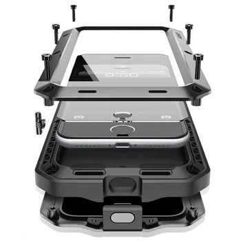 Luksusa Hibrīda Doom Bruņas lieljaudas Šoks, Metāla, Alumīnija Telefonu Gadījumā Par Apple iPhone 12 11 Pro Max Xs 8 7 SE 5S 6S 6 Plus Vāciņu