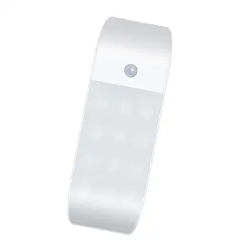 Lādējamu USB 12LED PIR Kustības Sensoru Indukcijas Nakts Gaisma Kabineta Lampa ar Magnētisko svītru Stick-on Jebkur Skapis Gaismas