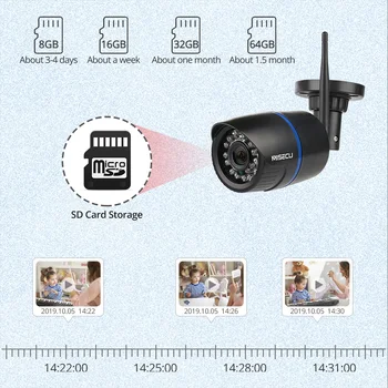 MISECU 1080P Wifi IP Kameras SD Kartes, Audio Bezvadu Āra Ūdensizturīgs Drošības Kamera 2MP, ONVIF P2P Nakts Redzamības Bezmaksas Adapteri