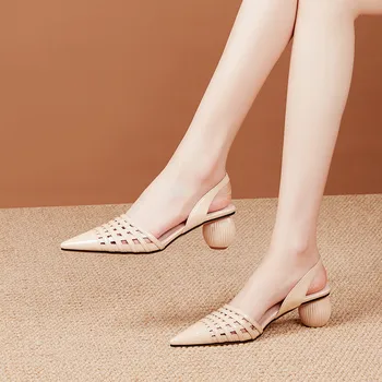 MORAZORA 2020. gadam, liela izmēra 33-43 modes dobi no sievietes sūkņi īstas ādas vienkāršu dāmas kurpes vasaras vienkrāsainu ikdienas apavi
