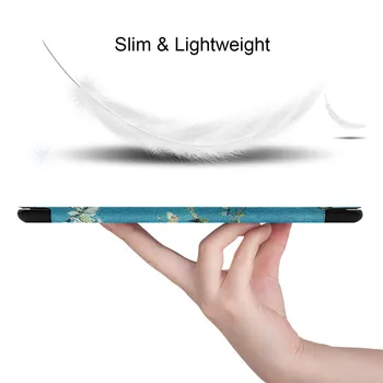 Magnētiskā Case For Samsung Galaxy Tab 10.1 2019 T510 T515 Tablete Ādas Stāvēt Ultra Slim Cover Hibernācijas Funkcija