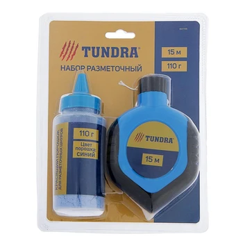 Marķējums uzstādīt TUNDRA, krāsošana vads 15 m, krāsošana, pulvera 110 g, zils 4617748 Būvniecības līmenis līmenis instrumentu, mērinstrumentu Mērīšanas rīks