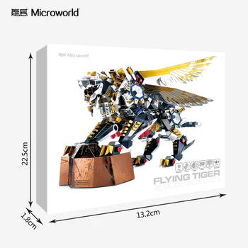 Microworld 3D Metāla Puzzle Attēls Rotaļlietu Flying Tiger modelis Izglītības Puzzle 3D Modeļu komplekti Izglītības Dāvanu Rotaļlietas Bērniem