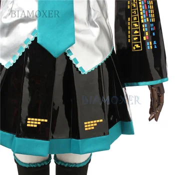 Miku PU Cosplay Kostīmi Vocaloid Pilns Komplekts Cosplay Kostīmu tērpiem Anime Cosplay Kostīmi harajuku