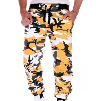Moderns Maskēties Streetwear Bikses Vīriešu Multi-Kabatas Zīmuli Elsas Mens Treniņbikses Militārās Bikses Vīriešu