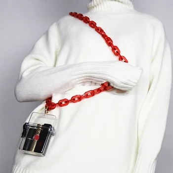 Modes Akrila Maisa Ķēžu Skaidrs Lodziņā Somas Sieviešu Maza Tālruņa Maciņi Mini ABS Pleca Soma Meitenes Pārredzamu Messenger Bag