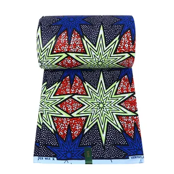 Modes Ankara Āfrikas Drukāšanas Batik Auduma Nekustamā Vasks Kokvilnas Top Šūšanas Tissu, Lai Puse Kleita Amatniecības DIY Raibs Materiāls