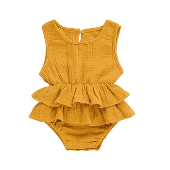 Modes Casual Slim Cieta Jaundzimušais Mazulis Baby Girl Apģērbu bez Piedurknēm, Peldmēteļi, Beachwear Tutu 1PC Apģērbs no 0-2Y Jauki