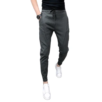 Modes Mens Casual Bikses Melnā Zilā Vasaras Potītes Garuma Bikses Vīriešu Izmēri 28-36 Pusaudžu aukliņu bikses