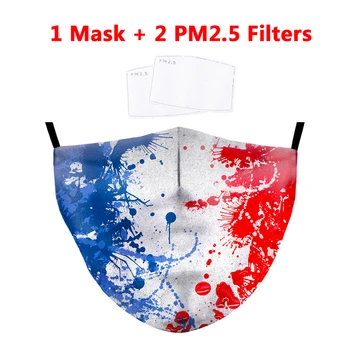 Modes Valstu karogu 3D Iespiesti Sejas Auduma Mutes Maskas Pieaugušajiem Atkārtoti Mazgājams Putekļu Maskas Pasaules kartē Pierādījumu Gripas Maska
