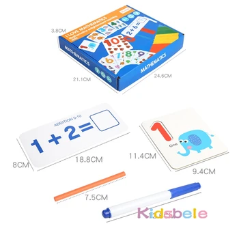 Montessori Rotaļlietas Bērniem Matemātikas Bērnu Agrīnās Izglītības Rotaļlietas, Skaitot Koka Uzlīmes Bērniem Numuru Izziņas Dzimšanas Dienas Dāvana