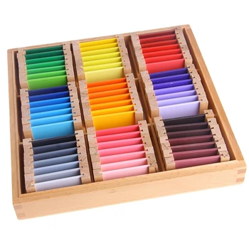 Montessori Taustes Materiāls Mācību Krāsa Tablete Lodziņā Koka Pirmsskolas Rotaļu Jaunas Ielidošanas
