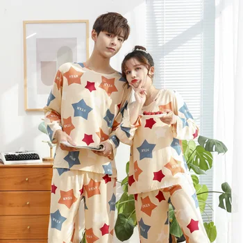 Mājas Apģērbs Pavasara Vasaras Jaunas Kokvilnas Sieviešu Miega Komplekts Pidžamu Uzvalks Intīmas Apakšveļa Drukāt Homewear Gadījuma Pidžamas Sleepwear