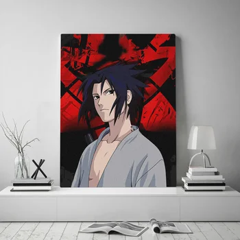 Mājas Dekori Audekls Izdrukas Sasuke Uchiha Gleznu Plakātu Anime Sienas Mākslas Moduļu 1 Paneli Attēlus Gultas Fona Nav Ierāmēta