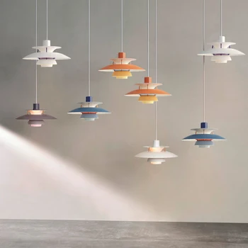 Mūsdienu spīdumi modernu led lustras luzes de teto dzīves telpu dekorēšana ziemeļvalstu apdares mājās hanglampen