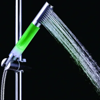 Mūsdienu Ūdenskritums Multicolor Mainās LED Dušas Galvas Sprinkleru Vannas istaba Remperature Sensors 7 Krāsu Dušas Galvas