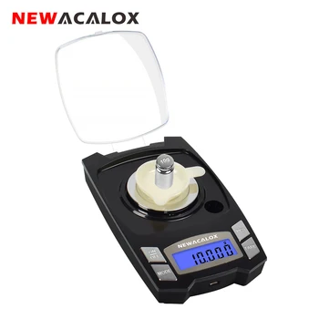 NEWACALOX 100g/50gx0.001g Mini Digital Elektronisko Mēroga USB Uzlāde, kas Sver Mēroga Precizitāti Rotaslietas Medicīnas Laboratorijas Mēroga