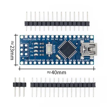 Nano Mini USB Ar boot loader saderīgā Nano 3.0 kontrolieris arduino CH340 USB draiveris 16Mhz Nano v3.0 ATMEGA328P/168P