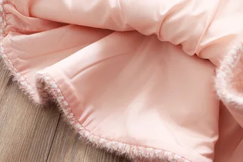 New Baby Meitenes Apģērbu Komplekts Ar Garām Piedurknēm Mētelis + Veste Salda Meitene Kleita Drēbes, Uzstādīt Modes 2 Gabals Ziemas Silto Apģērbu Komplekts 2-6 G