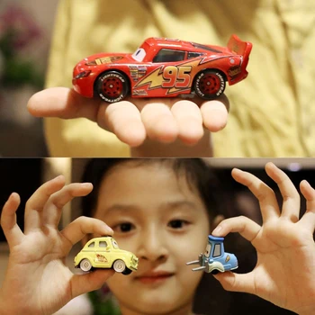 No. 136-162 Disney Pixar Automašīnām 3 2 1 METĀLA Lējumiem automobiļu 1:55 Retu auto kolekciju rotaļlietas Bērniem zēni Royal Policijas Kravas Mater