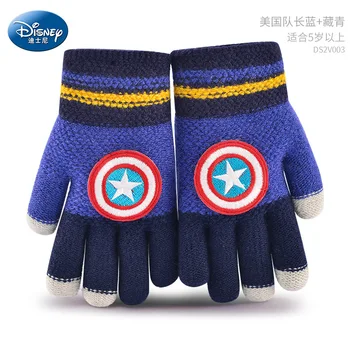 Oriģināls Disney-Bērnu Cimdi Rudens Un Ziemas Vilnas Puse-pirkstu Pilna pirkstu Siltā Skolēniem, Piecu pirkstu Zēns Zēns Spider-man