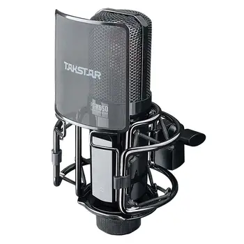 Oriģināls Takstar PC-K850 mikrofons ar IKONA Upod pro skaņas kartes un audio kabeli profesionālo studijas ierakstu
