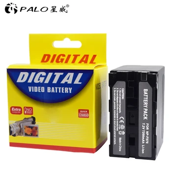 PALO 7200mAh NP-F970 F960 Li-ion Kameras Akumulators + Dual LCD Sony NP F930 F970 F960 F550 F570 QM91D CCD-RV100 TRU47E Lādētāju