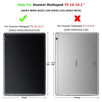 PU Ādas Gadījumā Huawei MediaPad T5 AGS2-W09/L09/L03/W19 10.1 collu Planšetdatora statīvs vāks huawei mediapad T5 10 lietas Filmu Pildspalvu