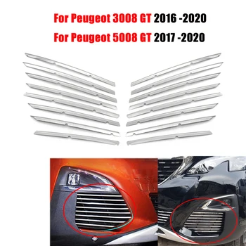 Par Peugeot 2016 - 2020 3008 GT 5008 GT Priekšējo Režģi Sacīkšu Grili Restes Apdari Zem Miglas lukturi 3008 3008GT 5008GT 2017 - 2020