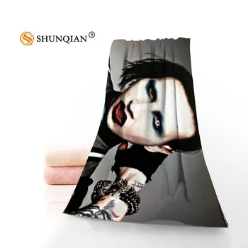 Pasūtījuma Marilyn Manson Dvieļu Apdrukāta Kokvilnas Sejas/Vannas Dvieļi Microfiber Auduma 35X75cm,70X140cm, Duša, Dvieļi