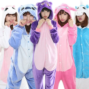 Pieaugušajiem Kigurumi Unicorn Pidžamas komplekti kids Sleepwear Pyjama Dzīvnieku Uzvalks Cosplay Sieviešu Ziemas Apģērba Cute Dzīvnieku Ziemas Kostīms
