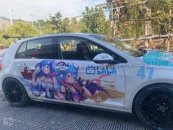 Pielāgot Itasha Uzlīme Anime Auto Uzlīmes HD Drukāšanas Vinila Rallija Uzlīmes, Auto Durvju Ķermeņa Drift Sacīkšu Decal Aizsardzības Plēves