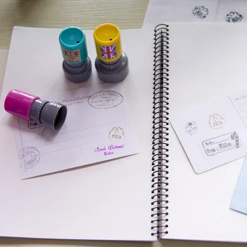 Pielāgota Gaismjutīgās mazo zīmogu DIY jūsu cartoon nosaukums zīmogs DIY Scrapbooking dienasgrāmata Kartes, Kāzu Dekorēšana