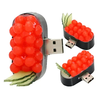 Pārtikas Suši/hamburgers/Pica USB3.0 Flash Drive32g Modes USB custom flash drive silikagela karikatūra mini dāvanu pildspalva usb zibatmiņas diskā