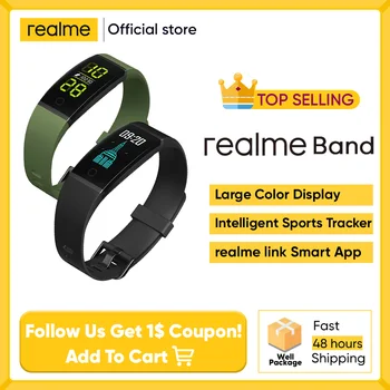 Realme Band Smart Aproce Liels Krāsu Displejs Sports Tracker Sirds ritma Monitors 16mm Plaukstas Lence Paziņojumus IP68 USB Maksas