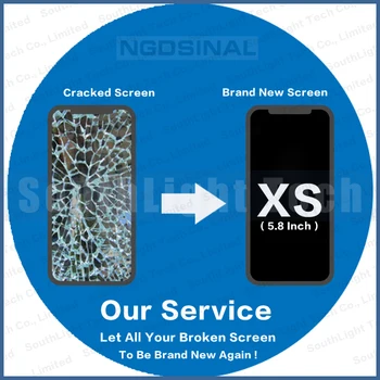 Remonta Atjaunot Pakalpojumu iPhone X XS Max XR 8 7 6S Plus Atjaunot LCD Ekrāna Stikla lauskas Attēlot Oriģinālu Stikla Nomaiņa