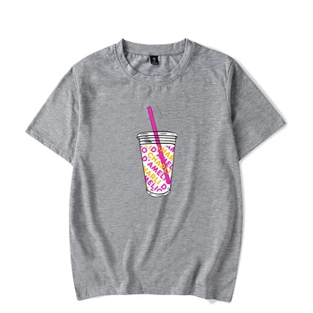Rholycrown Ledus Kafijas Murmināt T-krekls ar Smieklīgu T Kreklu Drukāšanas Lielajam O-veida kakla Īsām Piedurknēm starp Mums Charli Damelio Meitene Topi Vasaras