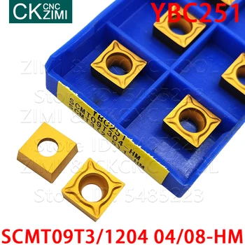 SCMT09T304-HM SCMT09T308-HM SCMT120408-HM YBC251 YBC252 Karbīda Ieliktņiem, virpošanas darbarīki CNC koka Metāla virpu, instrumenti SCMT tērauda
