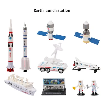 Sakausējuma Raķešu Modeļu lidmašīnas Kosmosa Rotaļlietu Komplekts Bērnu Auto Uzsākt Torņa Kosmosa Kuģi Bērnu Radošās Izglītības Rotaļlietas